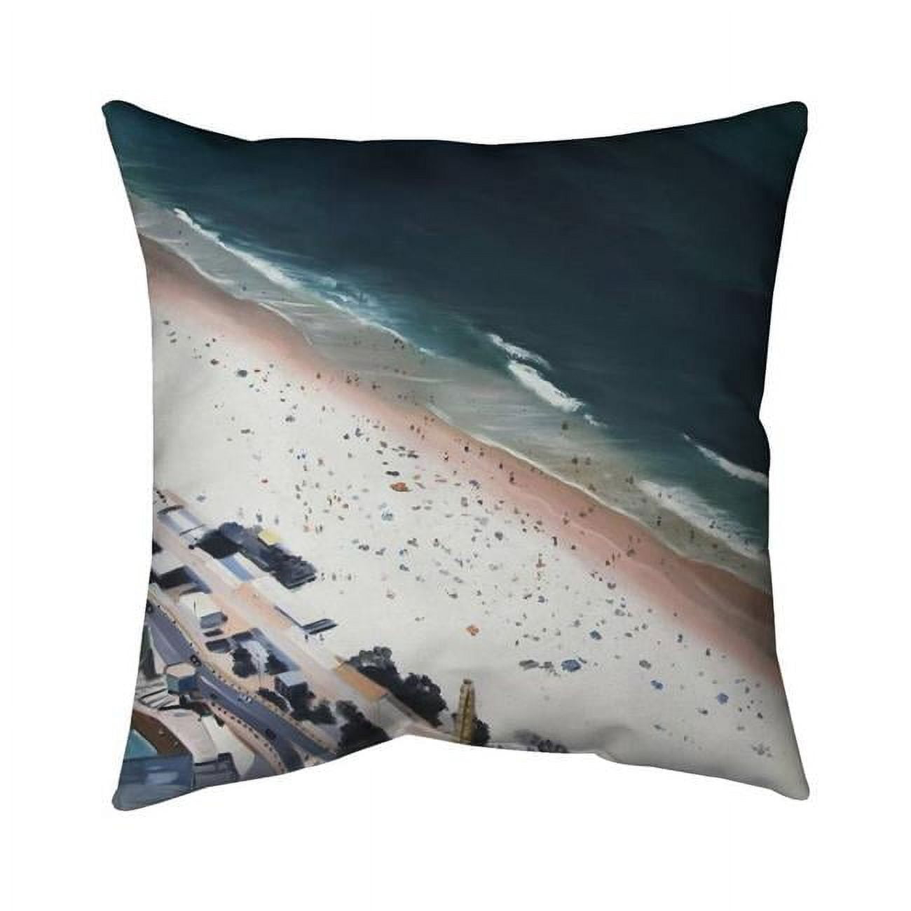 26 x 26 in. Hot Day At The Beach-Double Sided Print Indoor Pillow Cover