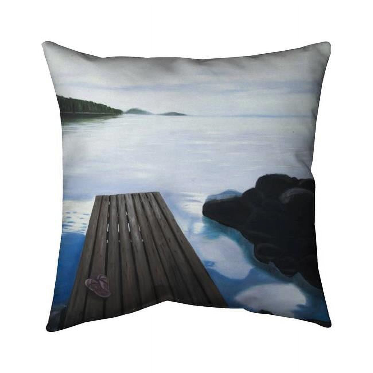 26 x 26 in. Evening on the Dock-Double Sided Print Indoor Pillow Cover