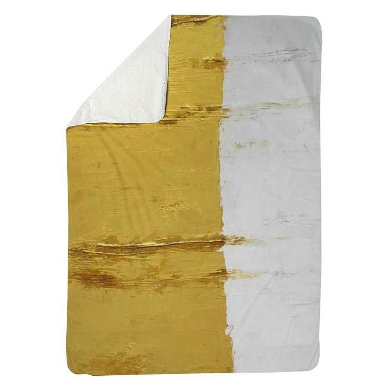 60 x 80 in. Golden Stripe-Sherpa Fleece Blanket