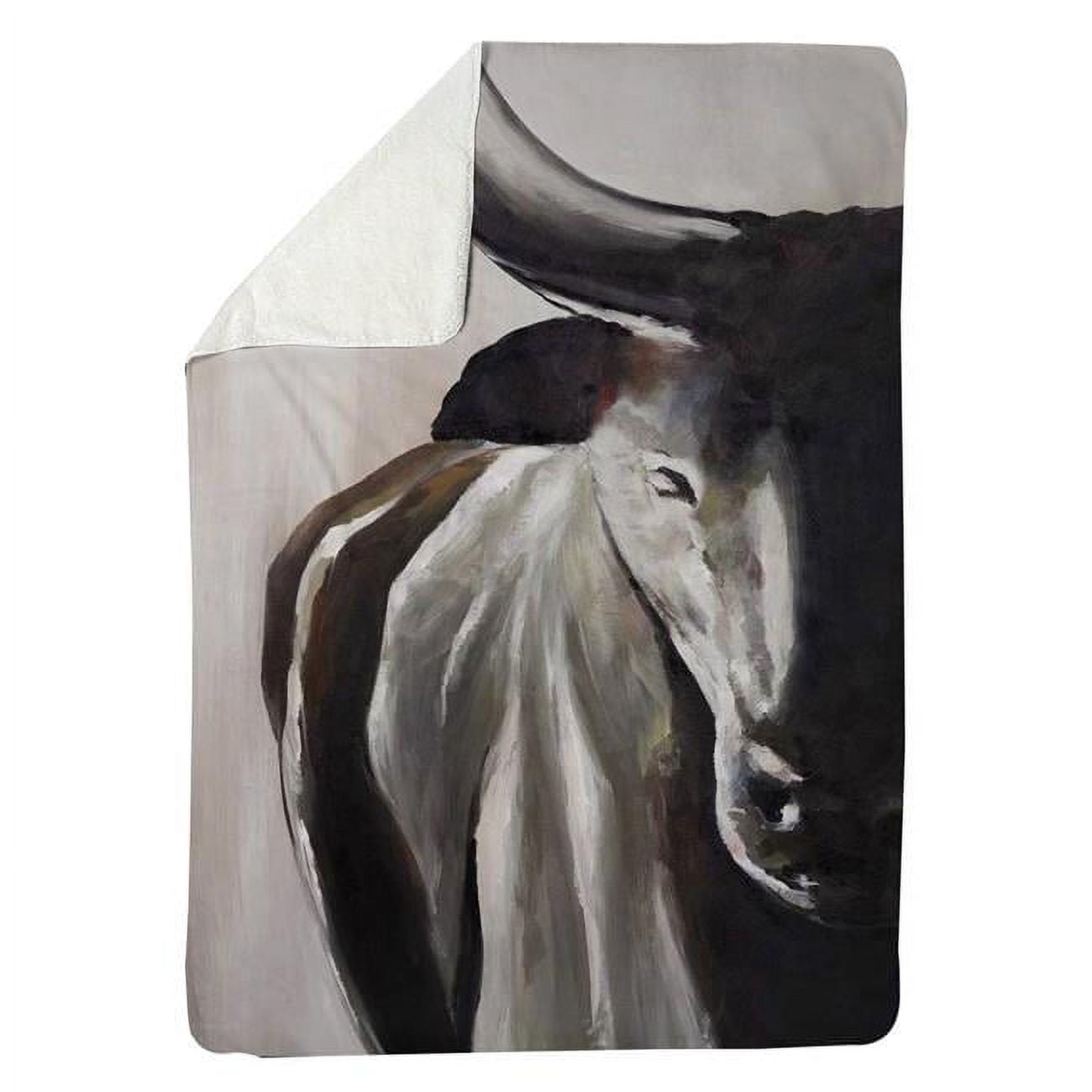 60 x 80 in. Bull Head Front View-Sherpa Fleece Blanket