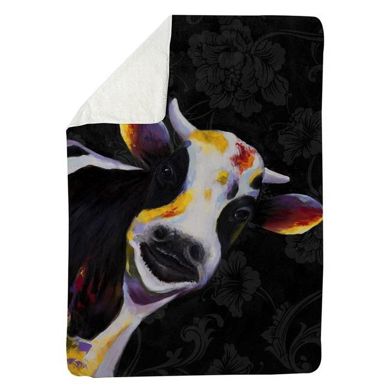 60 x 80 in. Funny Cow-Sherpa Fleece Blanket
