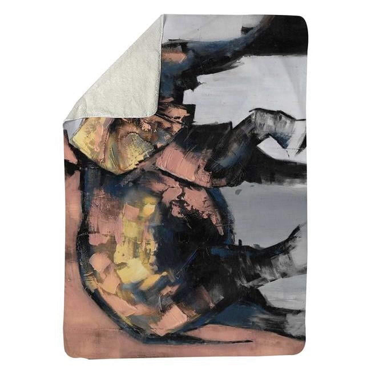 60 x 80 in. Beautiful Elephant-Sherpa Fleece Blanket