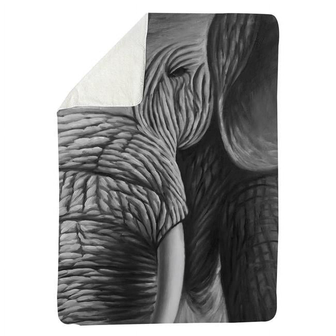 60 x 80 in. Elephant-Sherpa Fleece Blanket