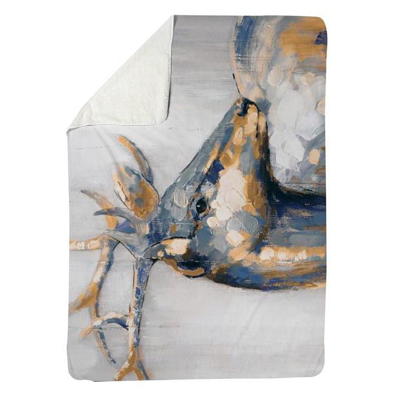 60 x 80 in. Golden Deer-Sherpa Fleece Blanket