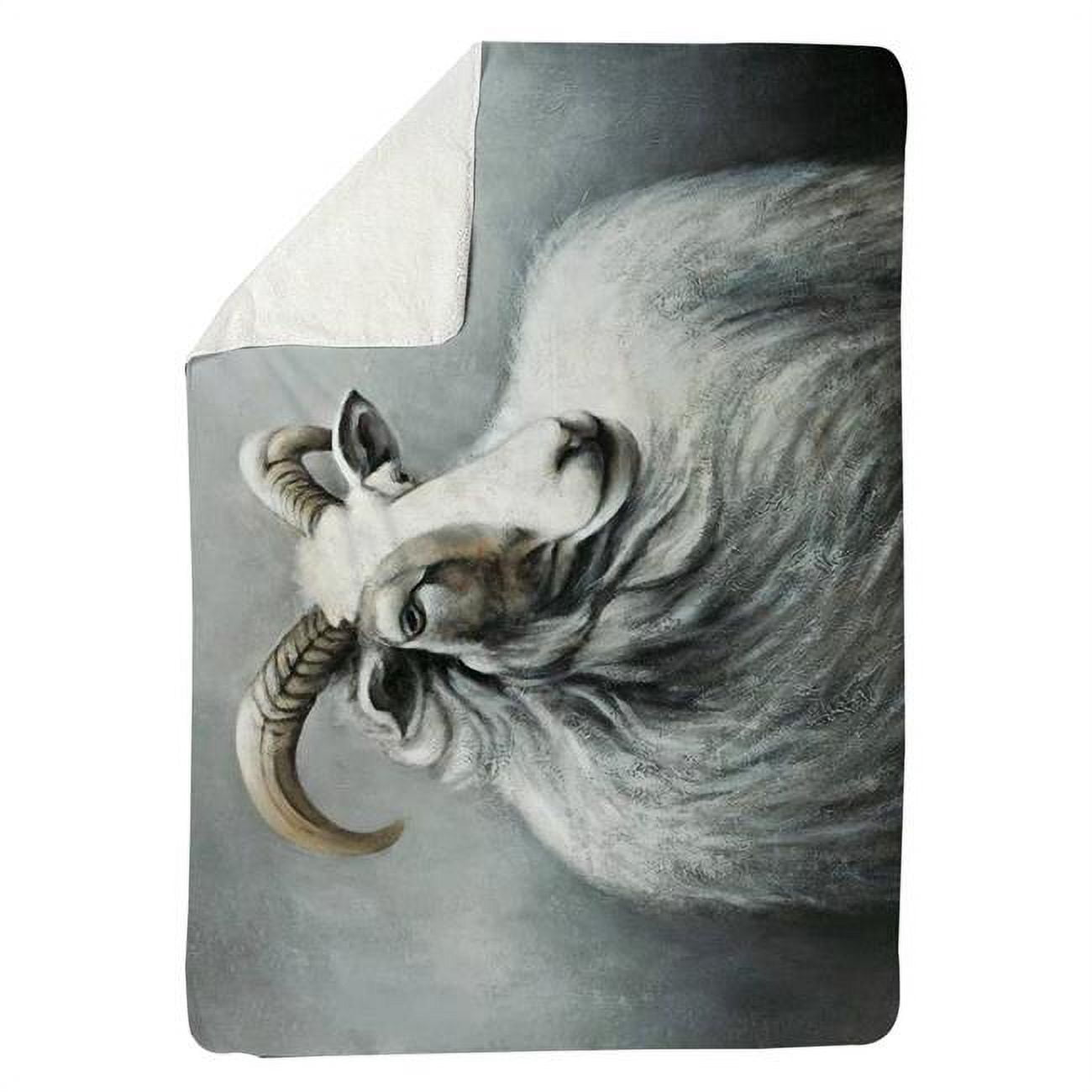 60 x 80 in. Cashmere Goat-Sherpa Fleece Blanket