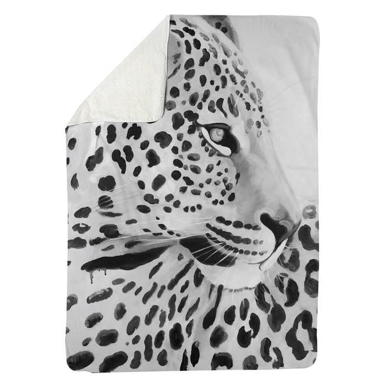 60 x 80 in. Beautiful Leopard-Sherpa Fleece Blanket