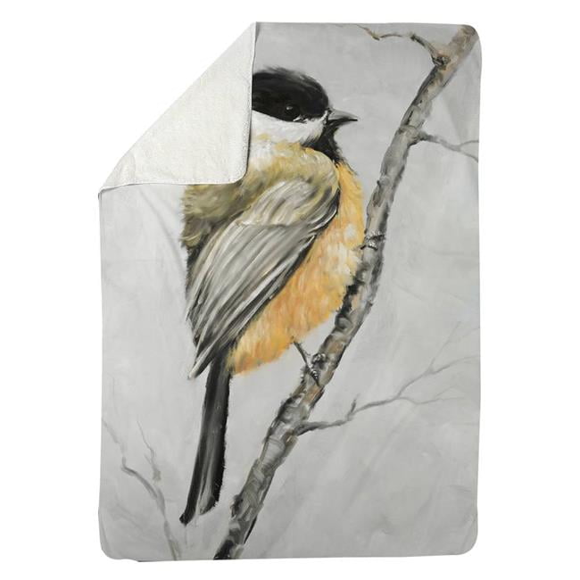 60 x 80 in. Small Coal Tit-Sherpa Fleece Blanket