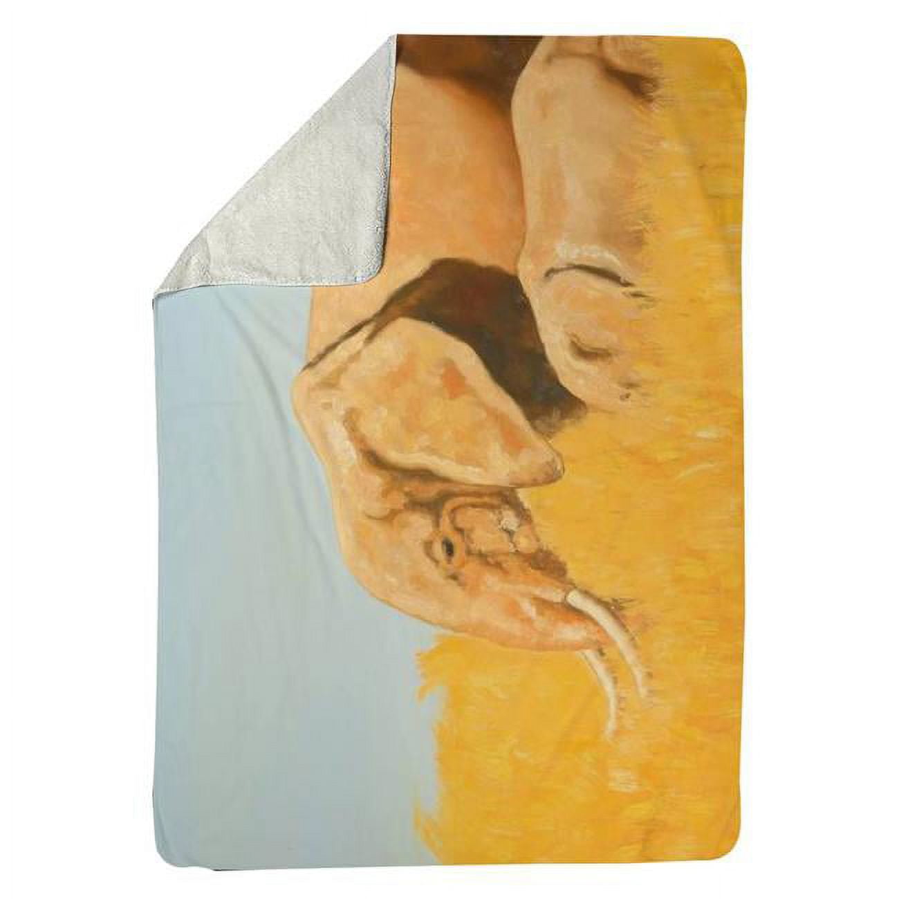 60 x 80 in. Elephant & Its Little One-Sherpa Fleece Blanket