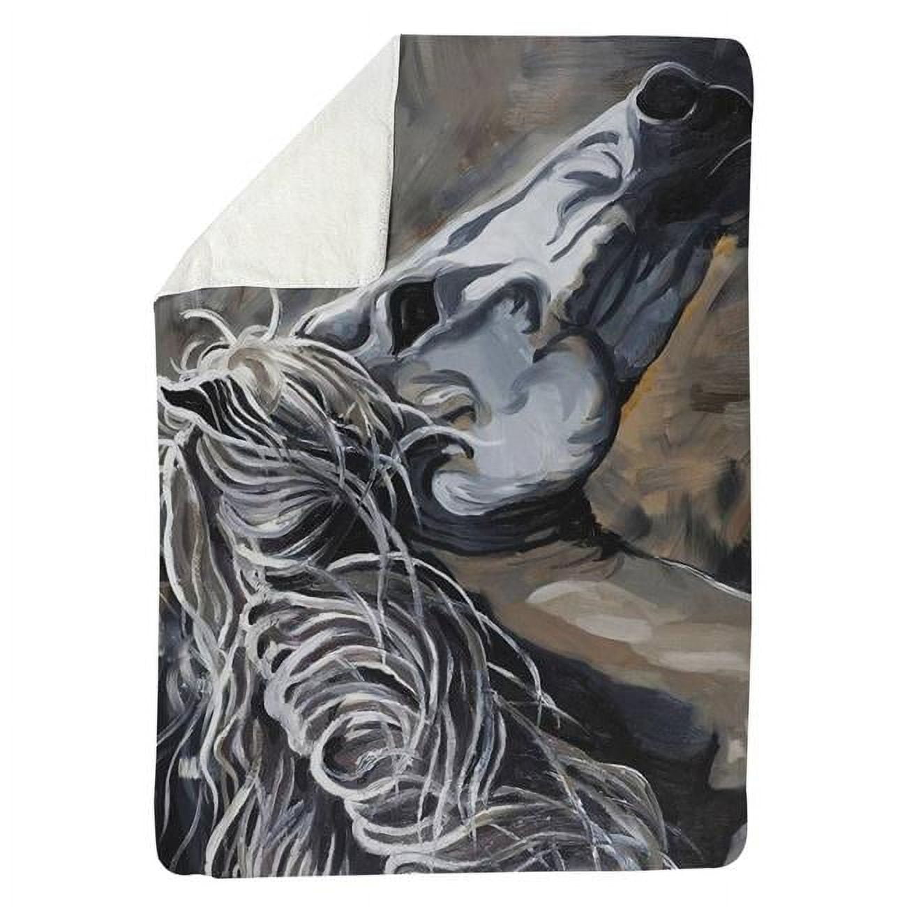 60 x 80 in. Side of A Wild Horse-Sherpa Fleece Blanket