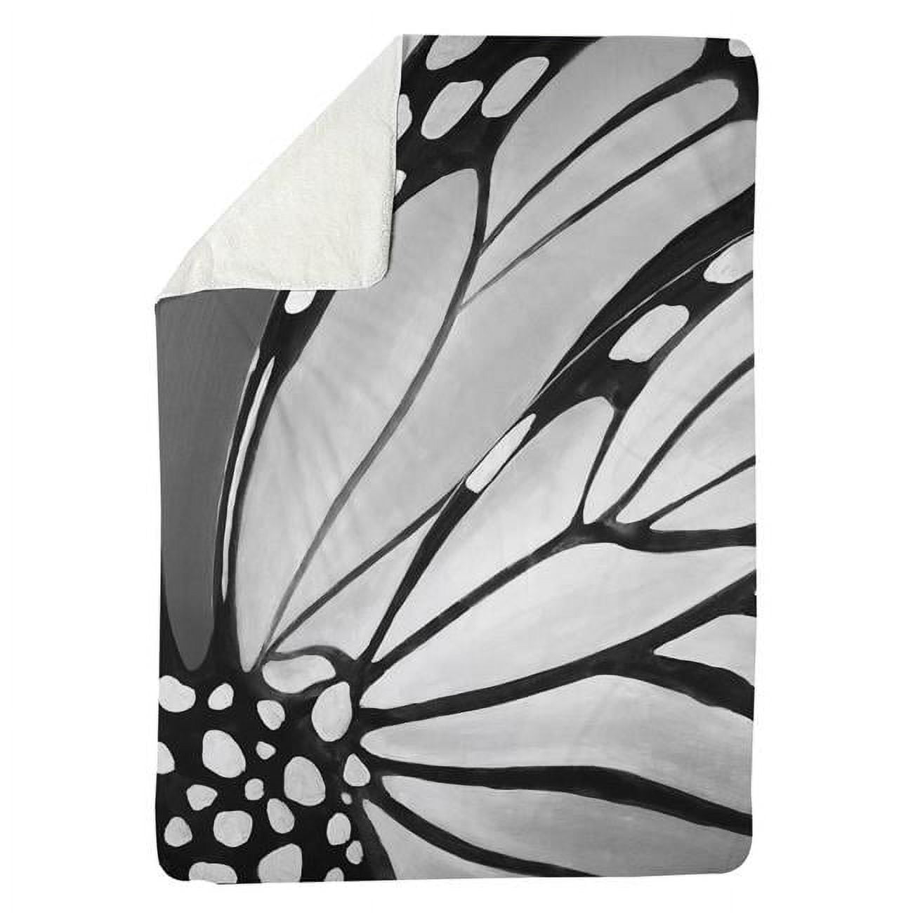 60 x 80 in. Monarch Wings Closeup-Sherpa Fleece Blanket