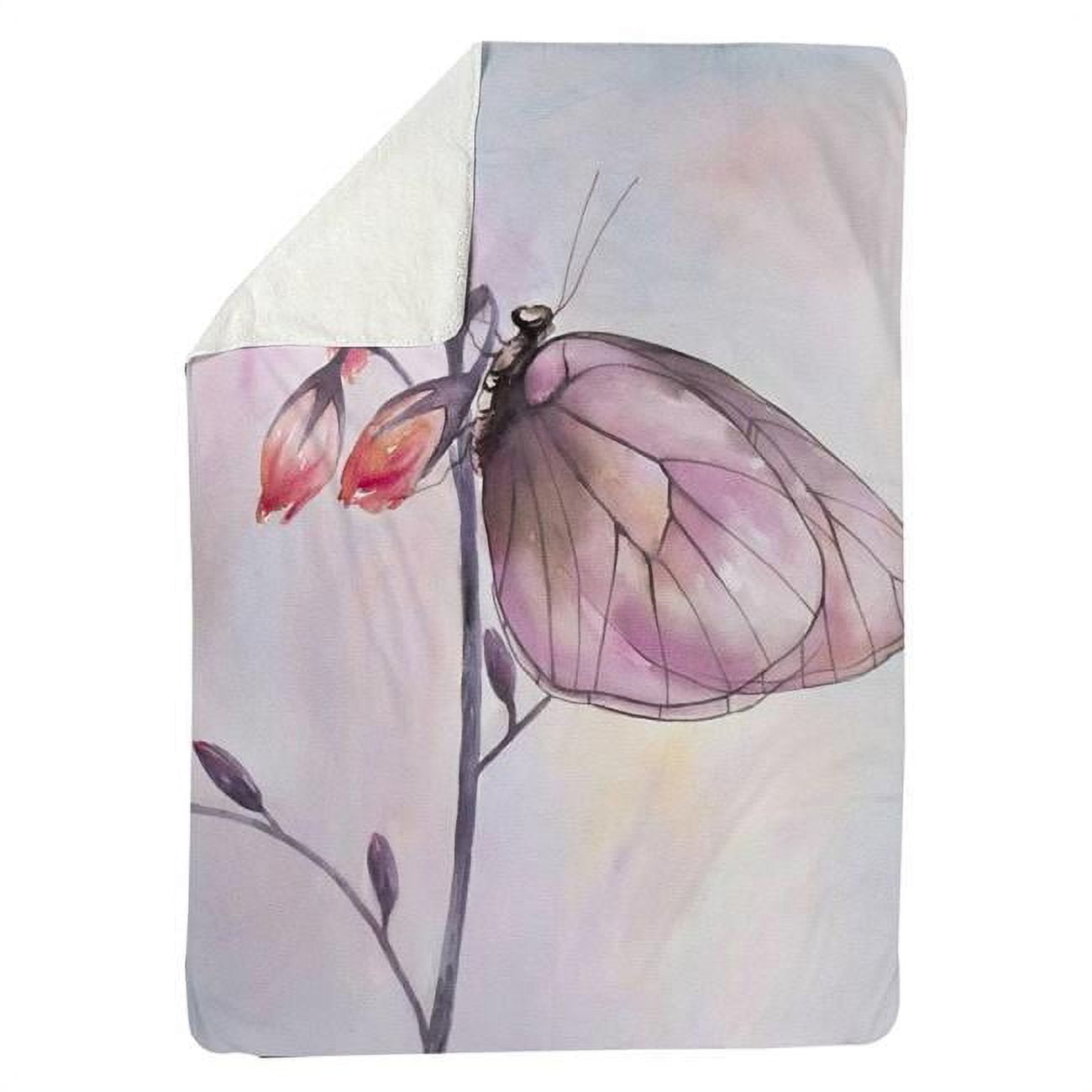 60 x 80 in. Delicate Butterfly-Sherpa Fleece Blanket