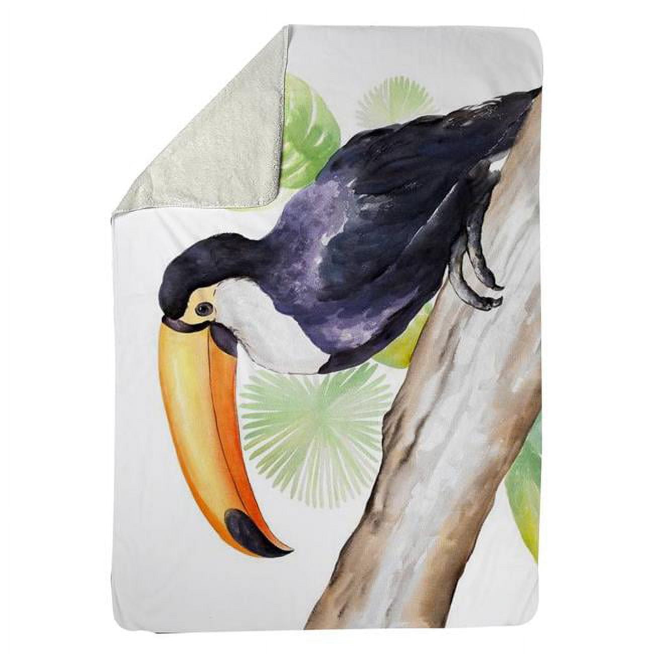 60 x 80 in. Toucan Perched-Sherpa Fleece Blanket