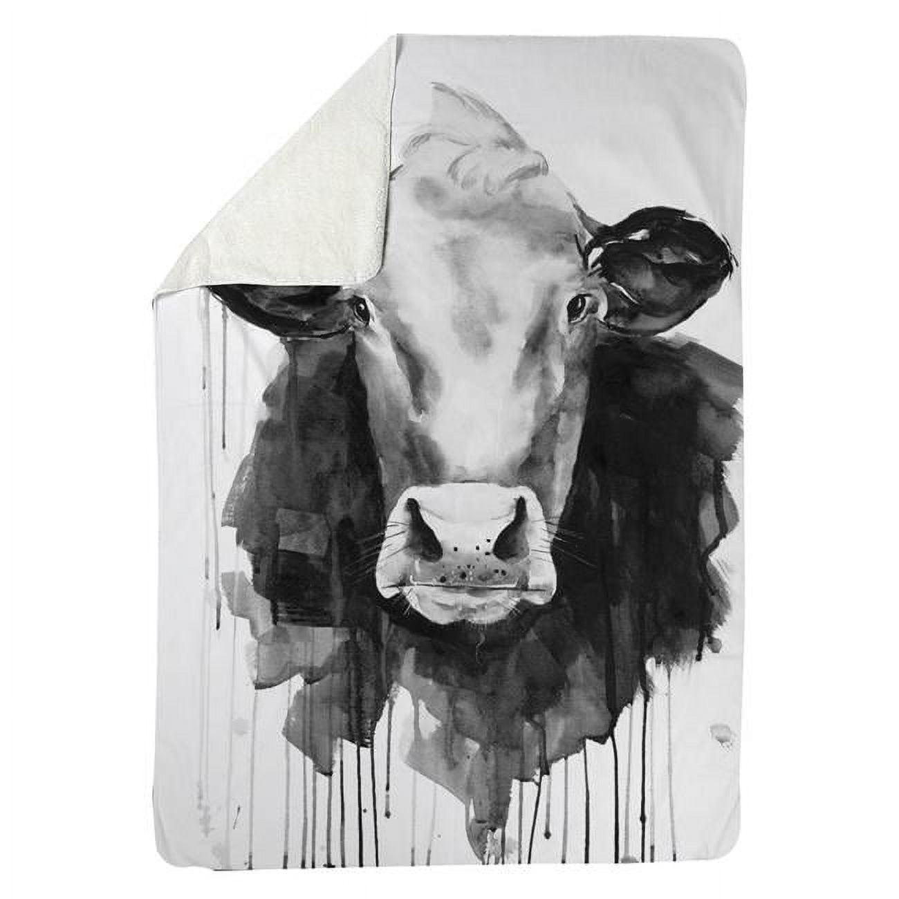 60 x 80 in. Cow-Sherpa Fleece Blanket