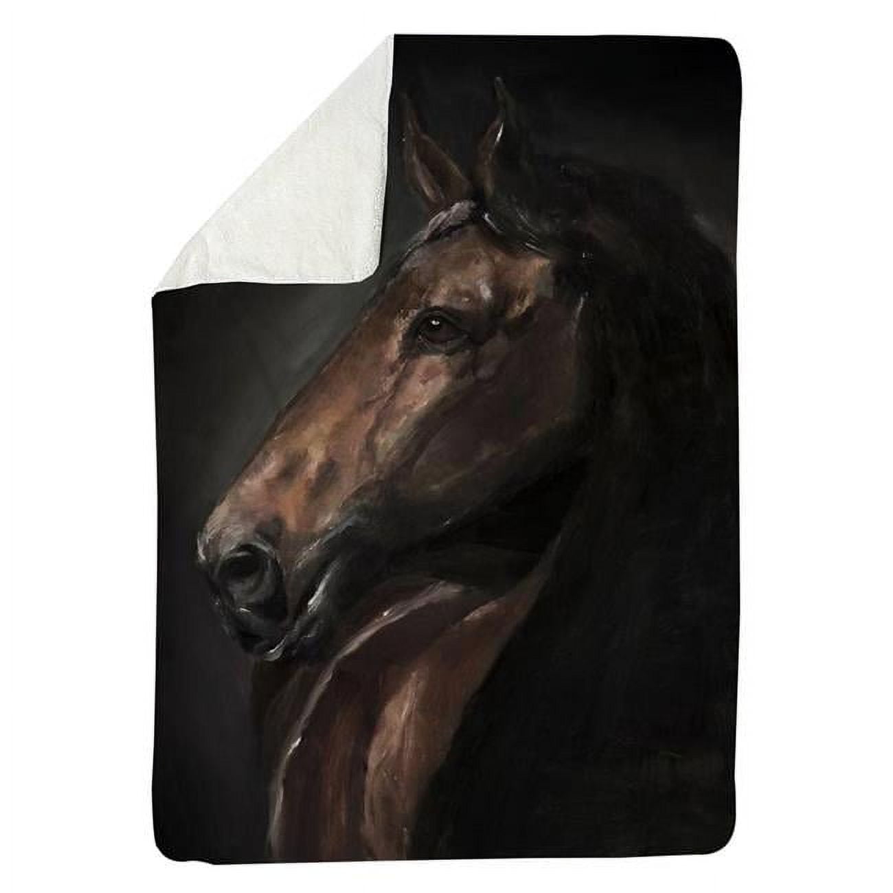 60 x 80 in. Spirit The Horse-Sherpa Fleece Blanket
