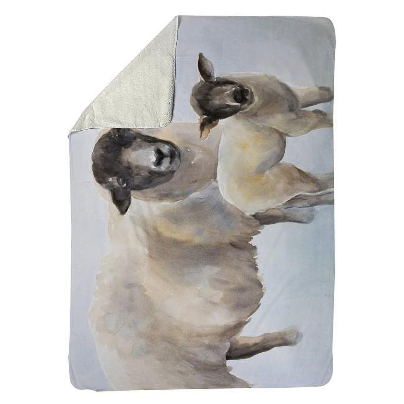 60 x 80 in. Sheep & Its Baby-Sherpa Fleece Blanket
