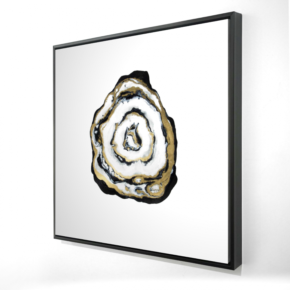 2081-2424-MN6 24 x 24 in. Golden Agate Canvas - Black Frame - Bedroom Wall Decor