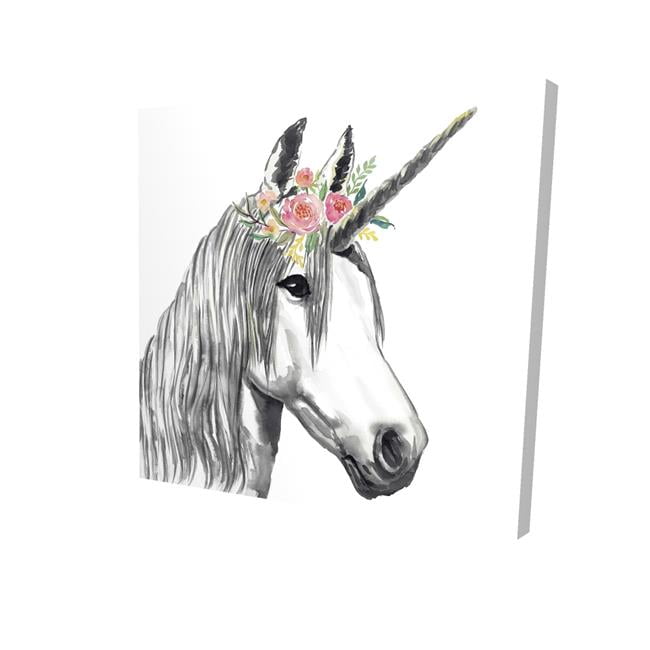 12 x 12 in. Unicorn-Print on Canvas