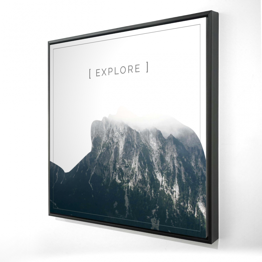 2081-2424-QU25-1 24 x 24 in. Explore Green Trees Figurative Framed Canvas - Home Decor