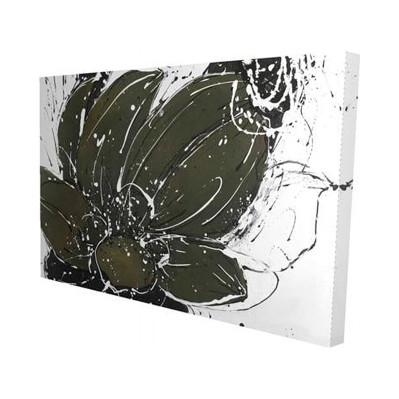 20 x 30 in. Abstract Flower with Paint Splash-Print on Canvas