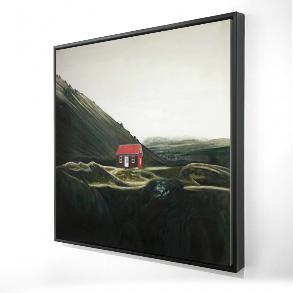 2081-2424-LA185 24 x 24 in. Isolated Shack Rustic Landscape Canvas - Home Decor Wall Art