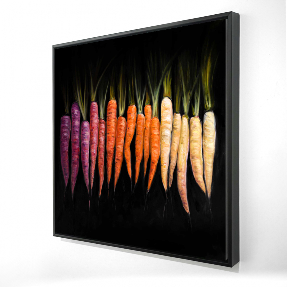 2081-2424-GA60 24 x 24 in. Colorful Carrots Canvas - Rustic Kitchen Wall Art Decor