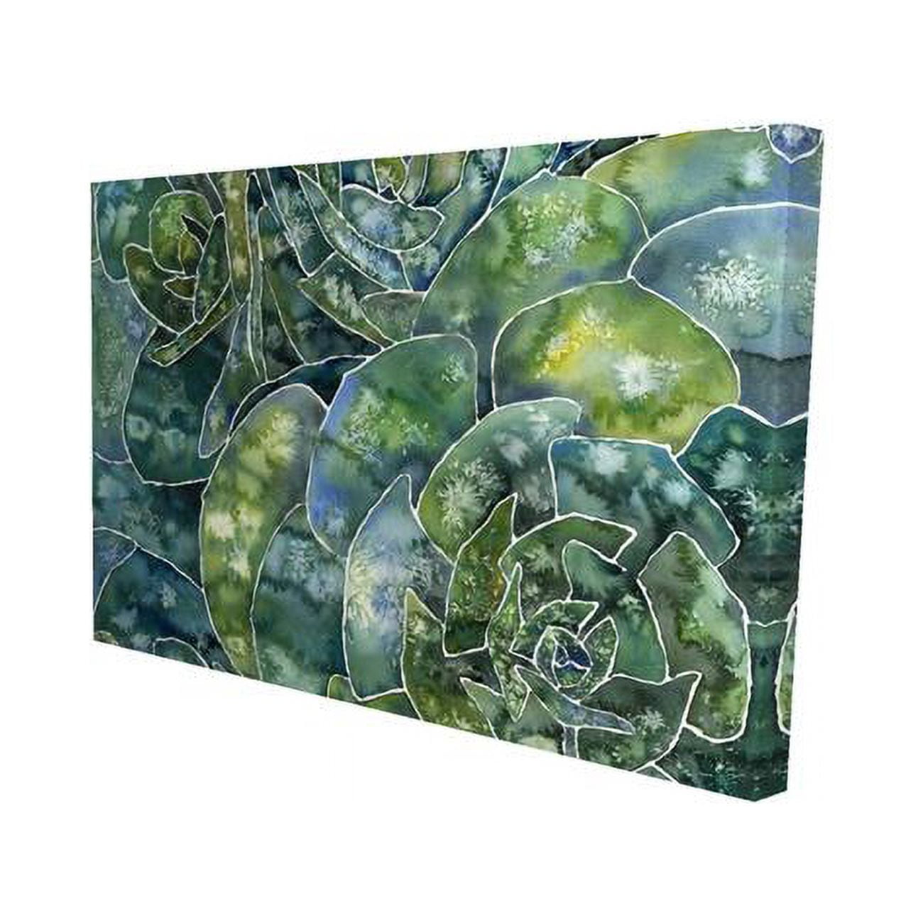 20 x 30 in. Abstract Succulents-Print on Canvas