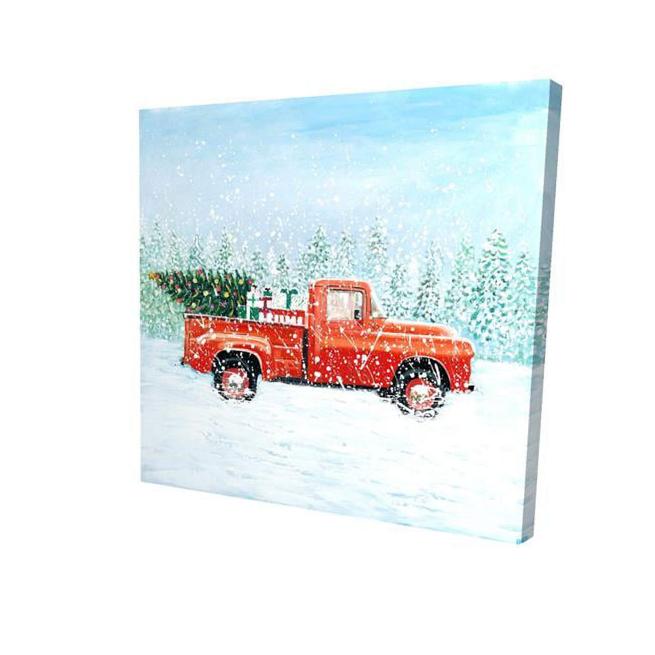 32 x 32 in. Christmas Tree Truck-Print on Canvas