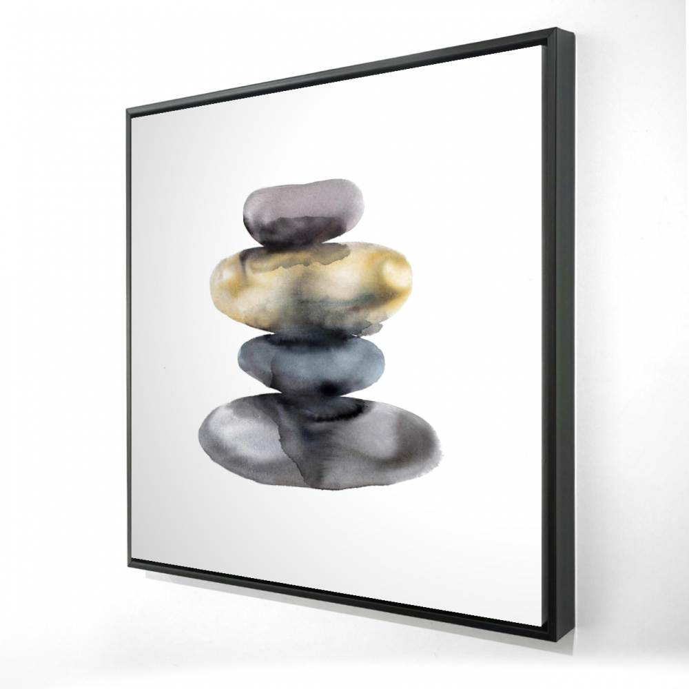 2081-2424-SL25 24 x 24 in. Hot Stones Framed Canvas - Still Life Bedroom Decor Art