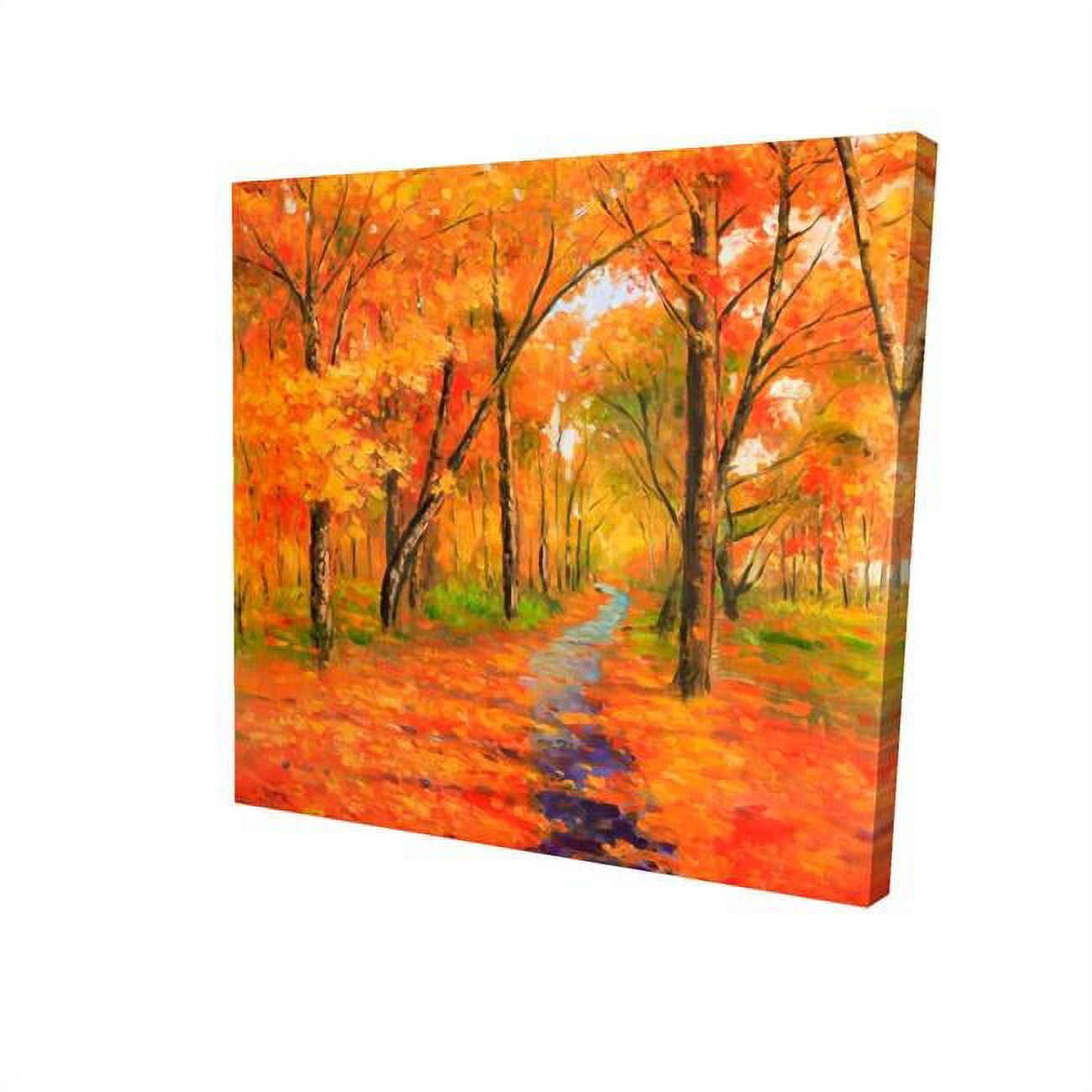 32 x 32 in. Autumn Trail in the Forest-Print on Canvas