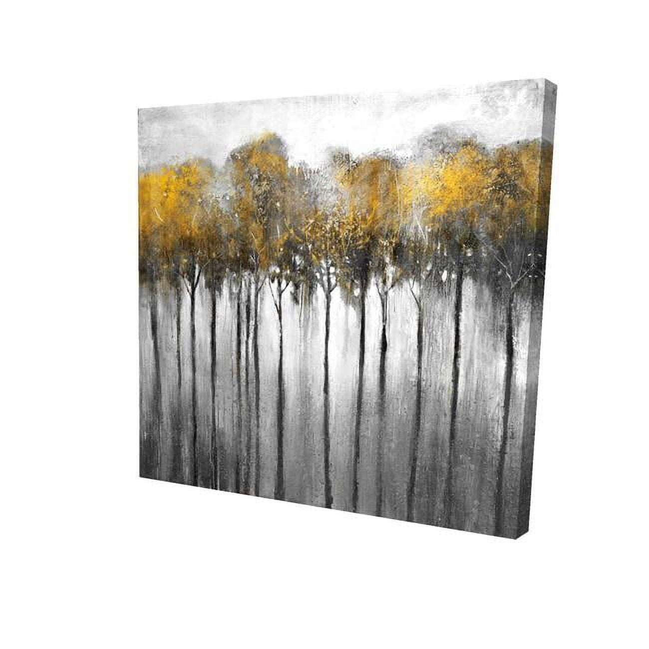 32 x 32 in. Abstract Yellow Forest-Print on Canvas