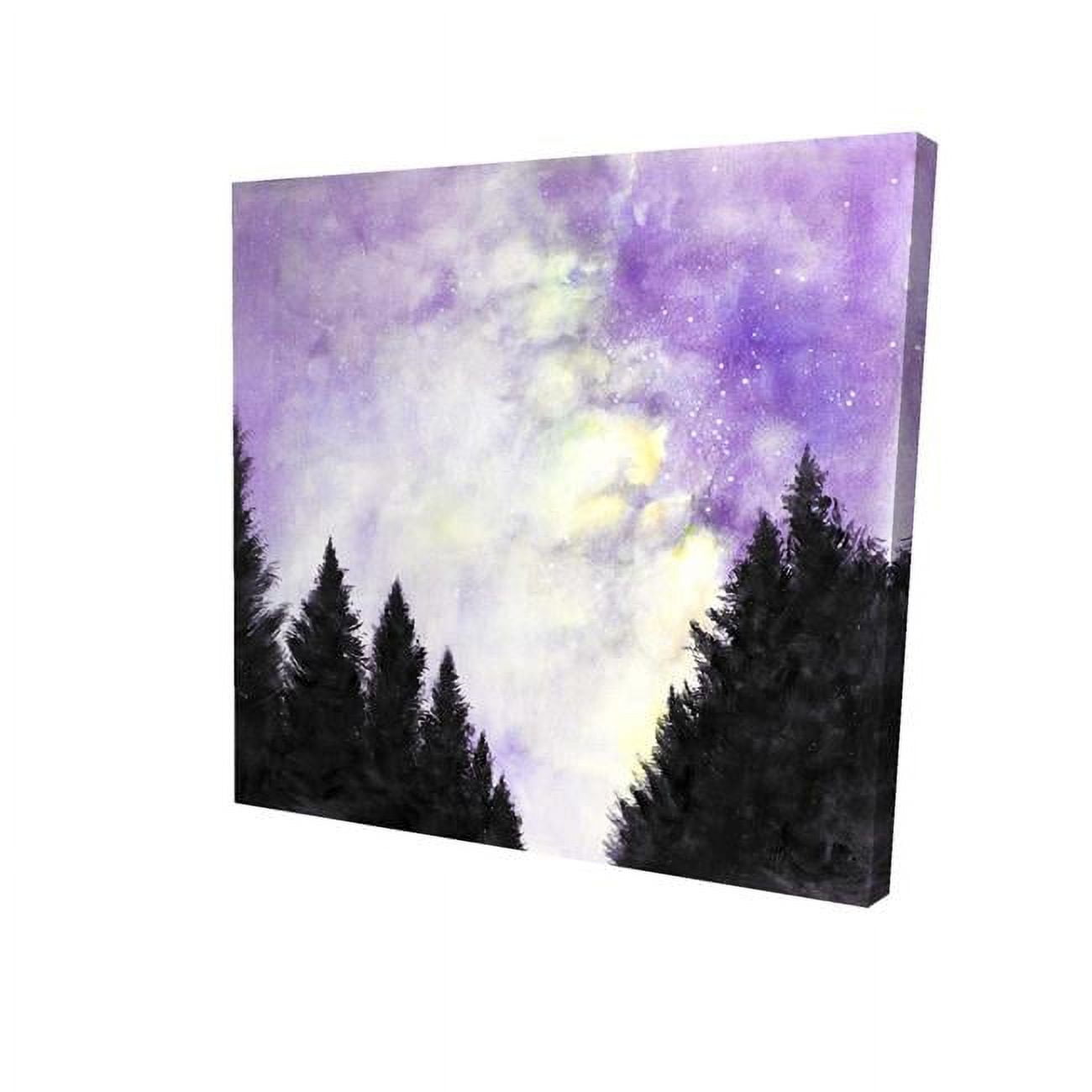 32 x 32 in. Purple Starry Sky-Print on Canvas