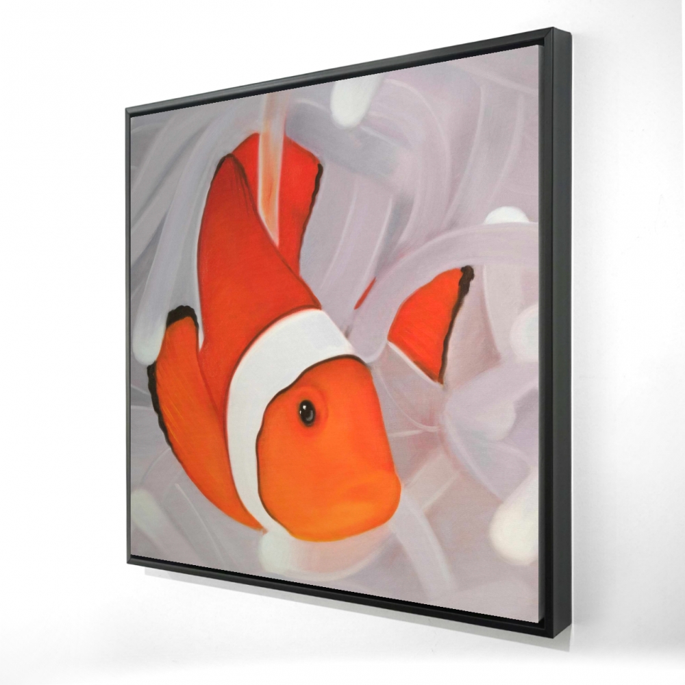 2081-2424-AN378 24 x 24 in. Clownfish Under the Sea - Exotic Aquatic Canvas Wall Art