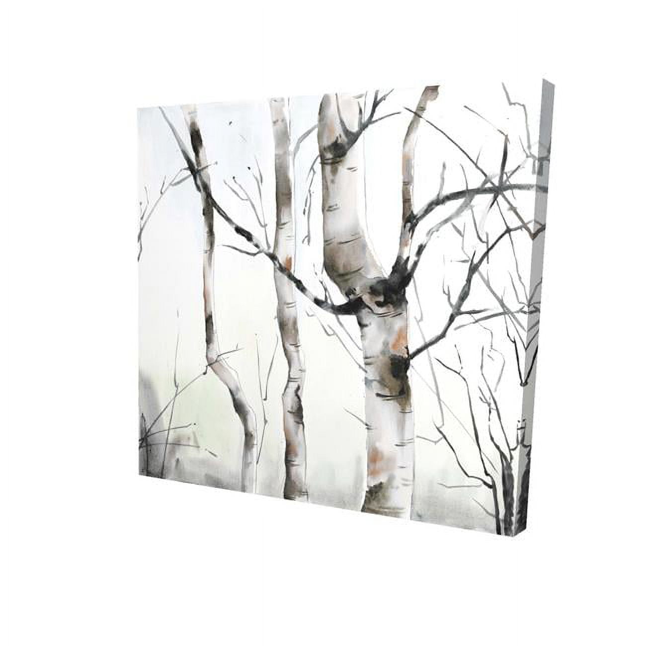 32 x 32 in. Three Birches Trees-Print on Canvas