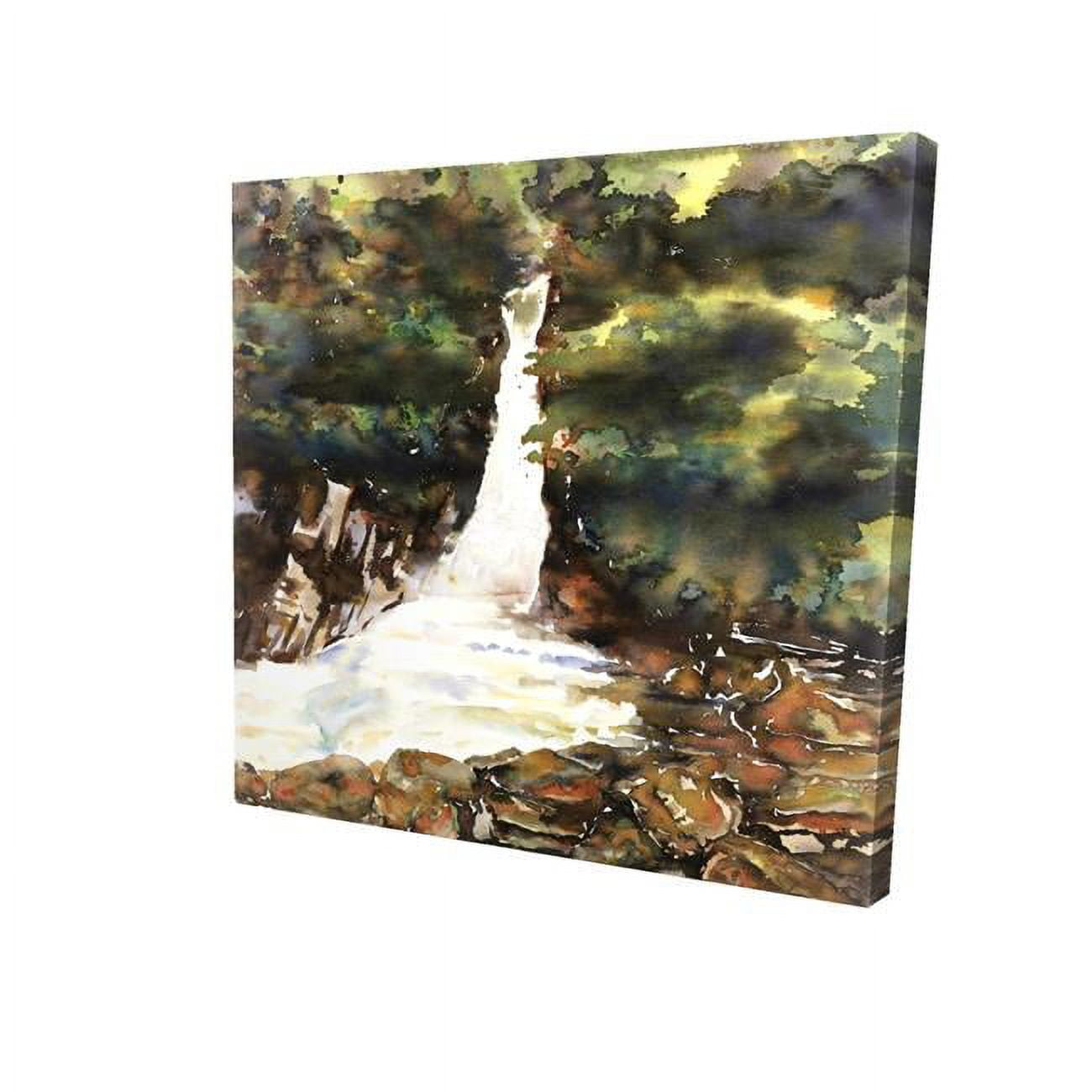 32 x 32 in. Watercolor Waterfalls-Print on Canvas