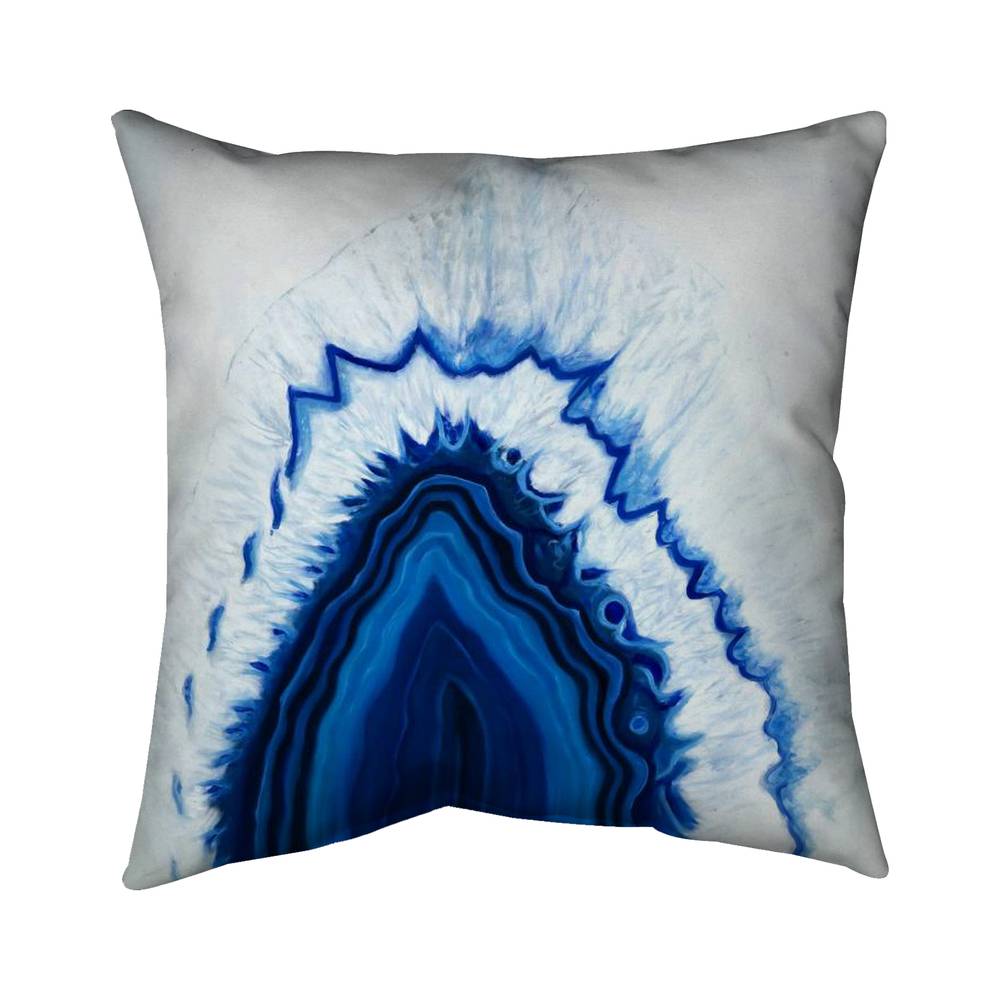 5541-1616-MI97 16 x 16 in. Agate Geode Slice Pillow - Contemporary Bedroom Decor