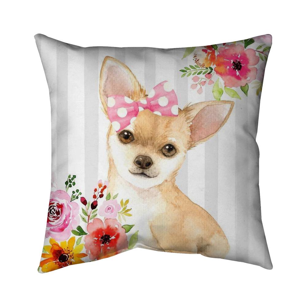 5541-1616-CH5 16 x 16 in. Chihuahua Dog Pillow - Cute Bedroom Decor for Pet Lovers
