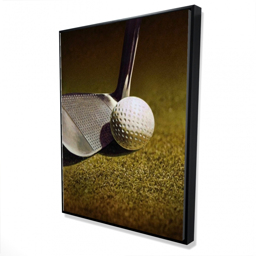 2081-4836-SP1 36 x 48 in. Golf Closeup Canvas - Hyperrealist Art for Man Cave Decor
