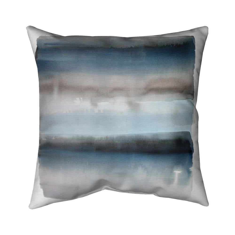 5541-1616-AB58 16 x 16 in. Blue Stripes Illustrative Pattern Pillow - Home Decor Cushion