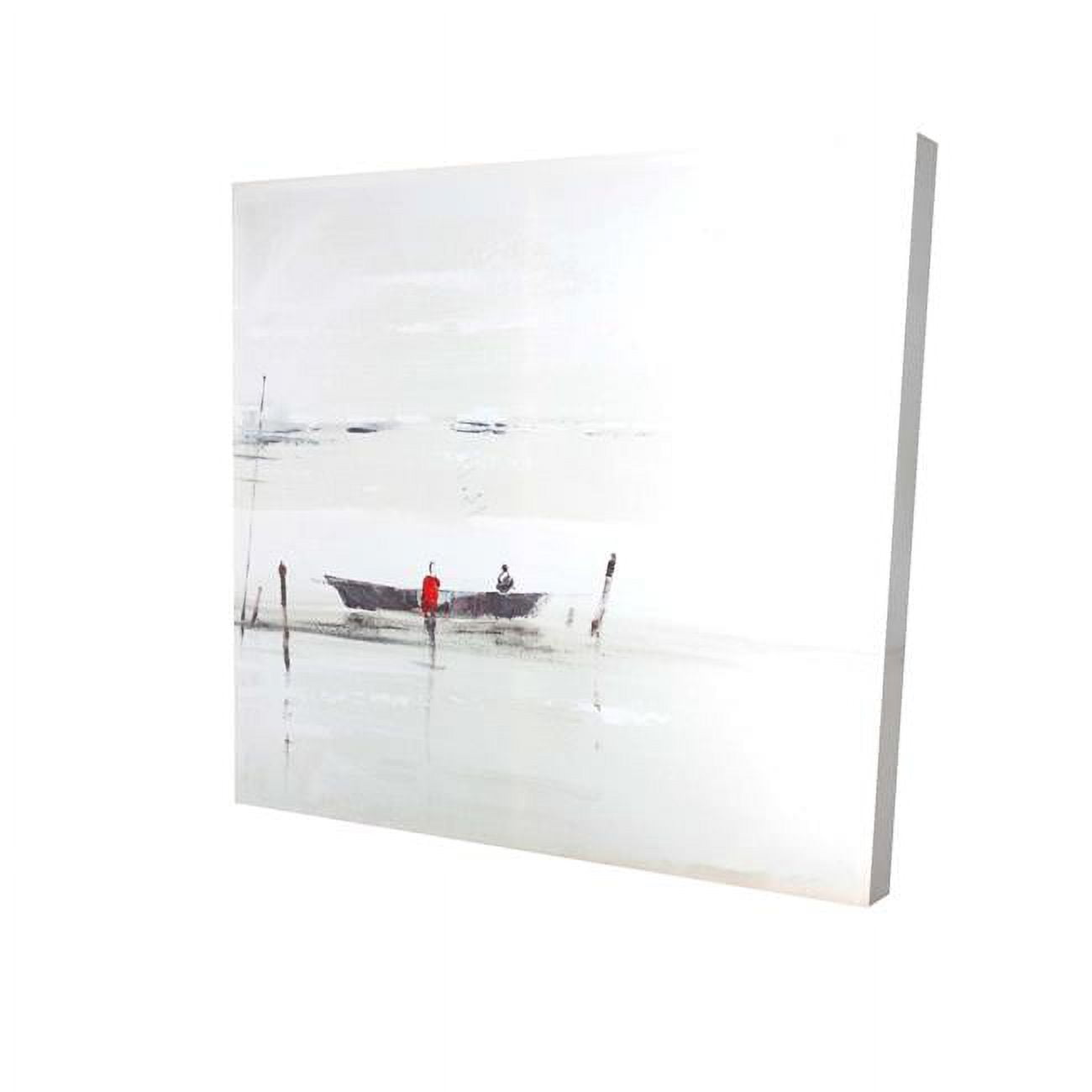 32 x 32 in. Minimalist Boat on the Lake-Print on Canvas