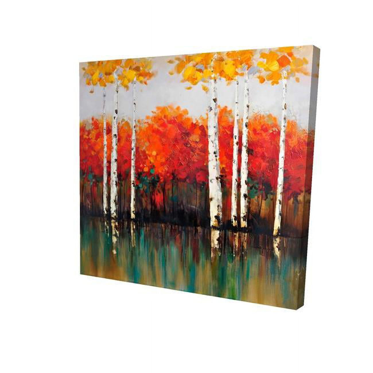 32 x 32 in. Birches by Fall-Print on Canvas