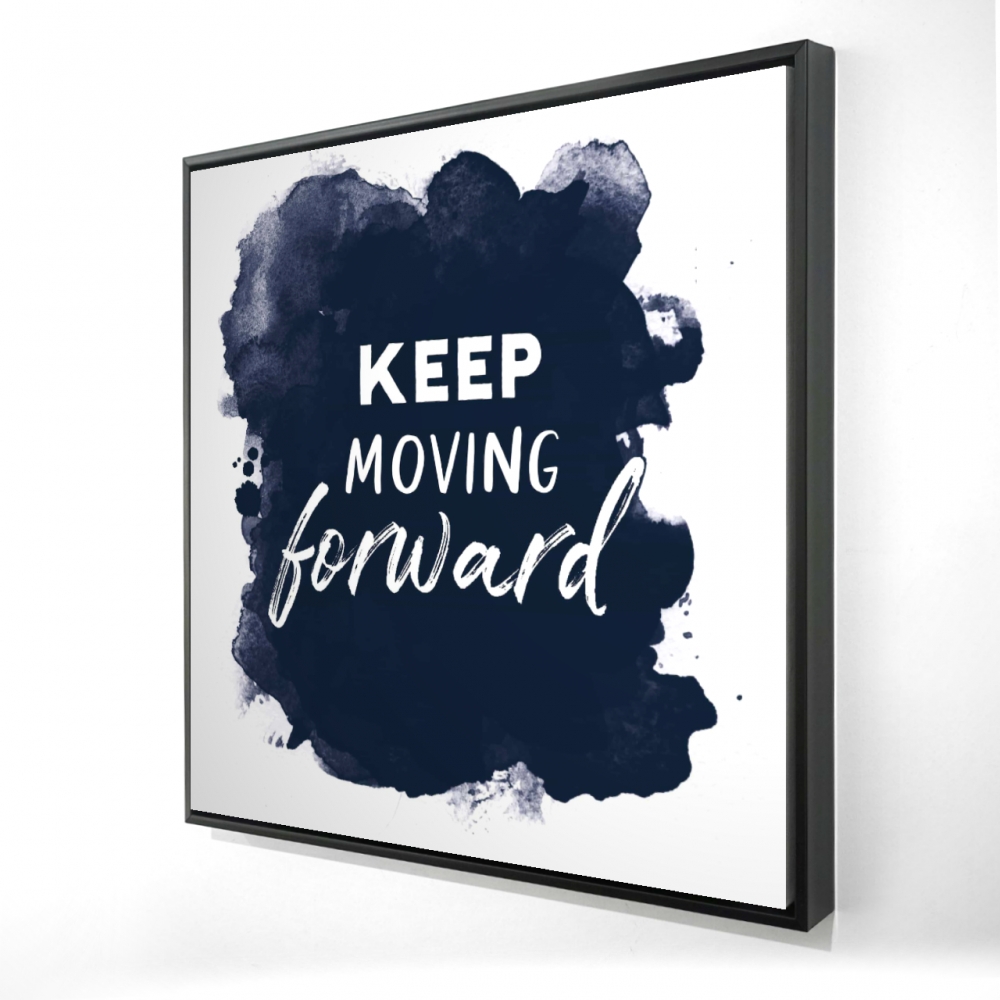 2081-2424-QU14 24 x 24 in. Keep Moving Forward Minimalist Framed Canvas - Home Decor