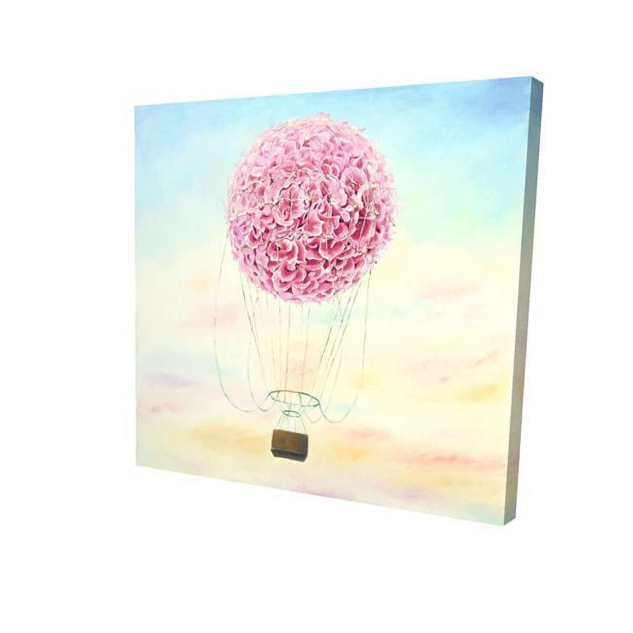 32 x 32 in. Hot Air Balloon Hydrangea Flowers-Print on Canvas