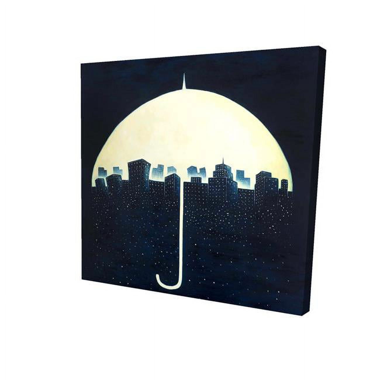 32 x 32 in. A City Under A Umbrellas-Print on Canvas