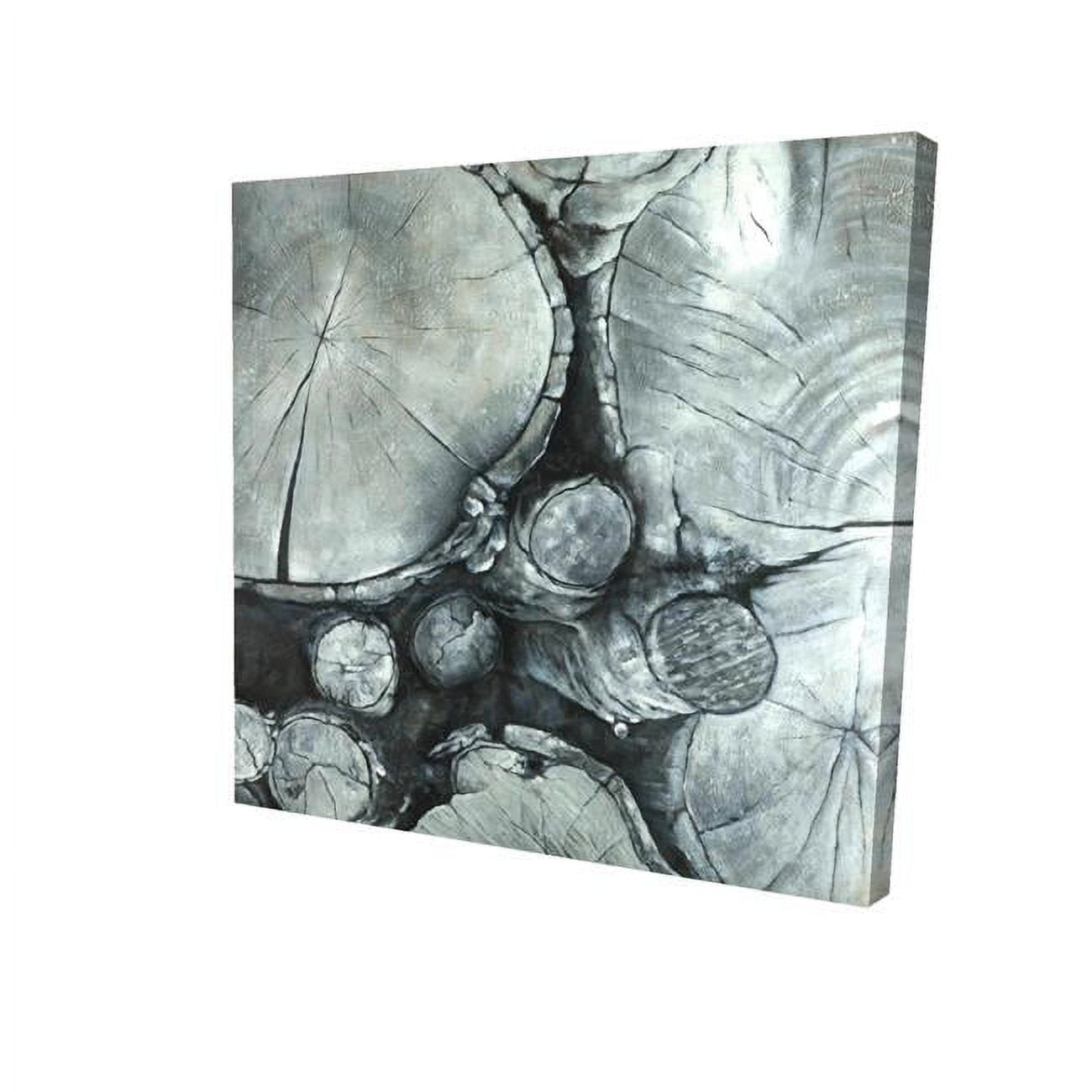 32 x 32 in. Textured Wooden Logs-Print on Canvas