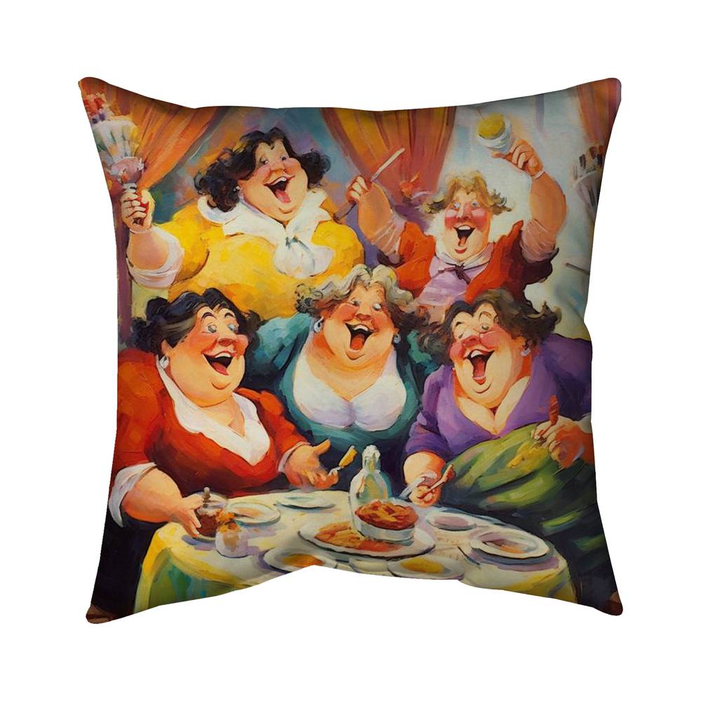 5543-1616-GA141 16 x 16 in. The Buffet Kitchen White American Pillow - Home Decor Essential