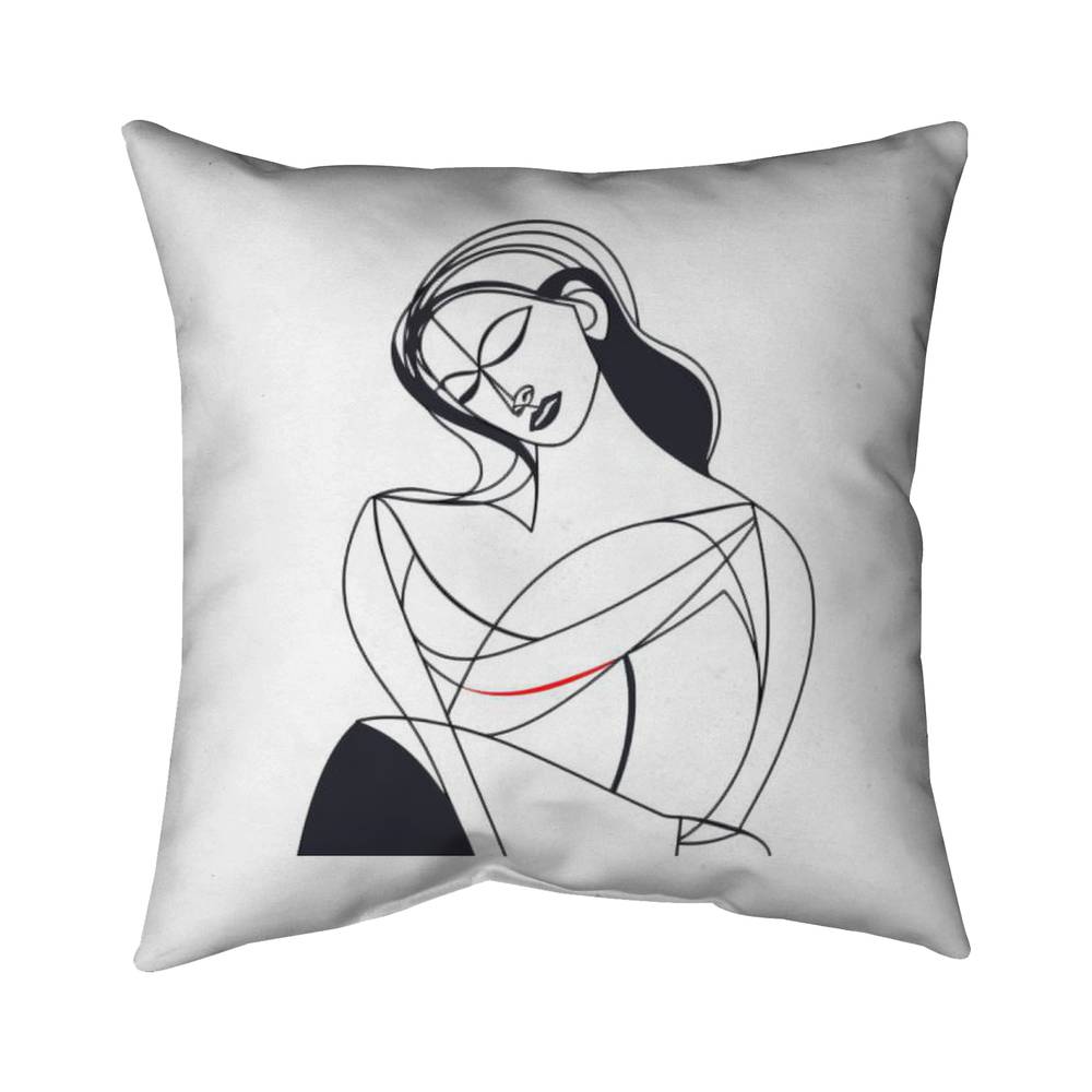 5543-1616-FI104 16 x 16 in. A Mothers Love Minimalist Abstract White Pillow - Home Decor
