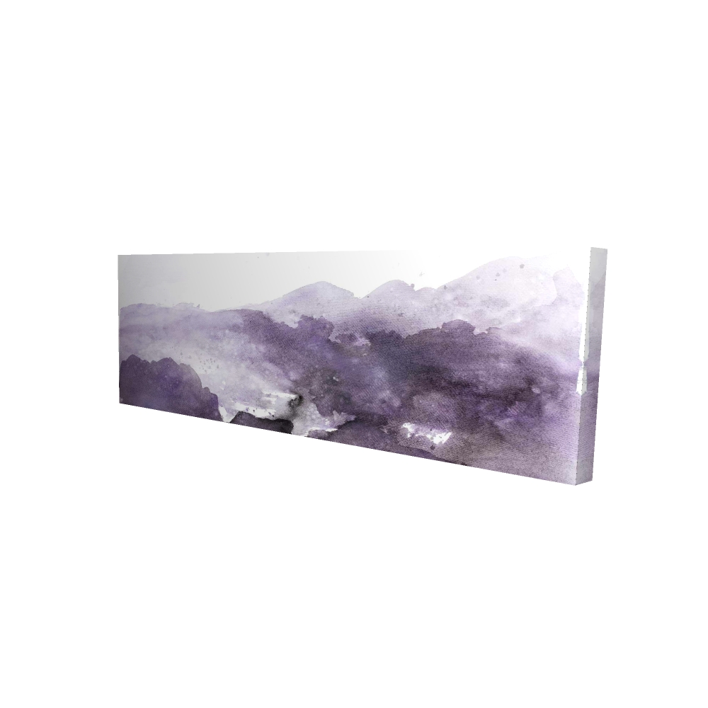 2080-1648-AB72 16 x 48 in. Purple Cloud Abstract Canvas - Modern Home Decor Wall Art