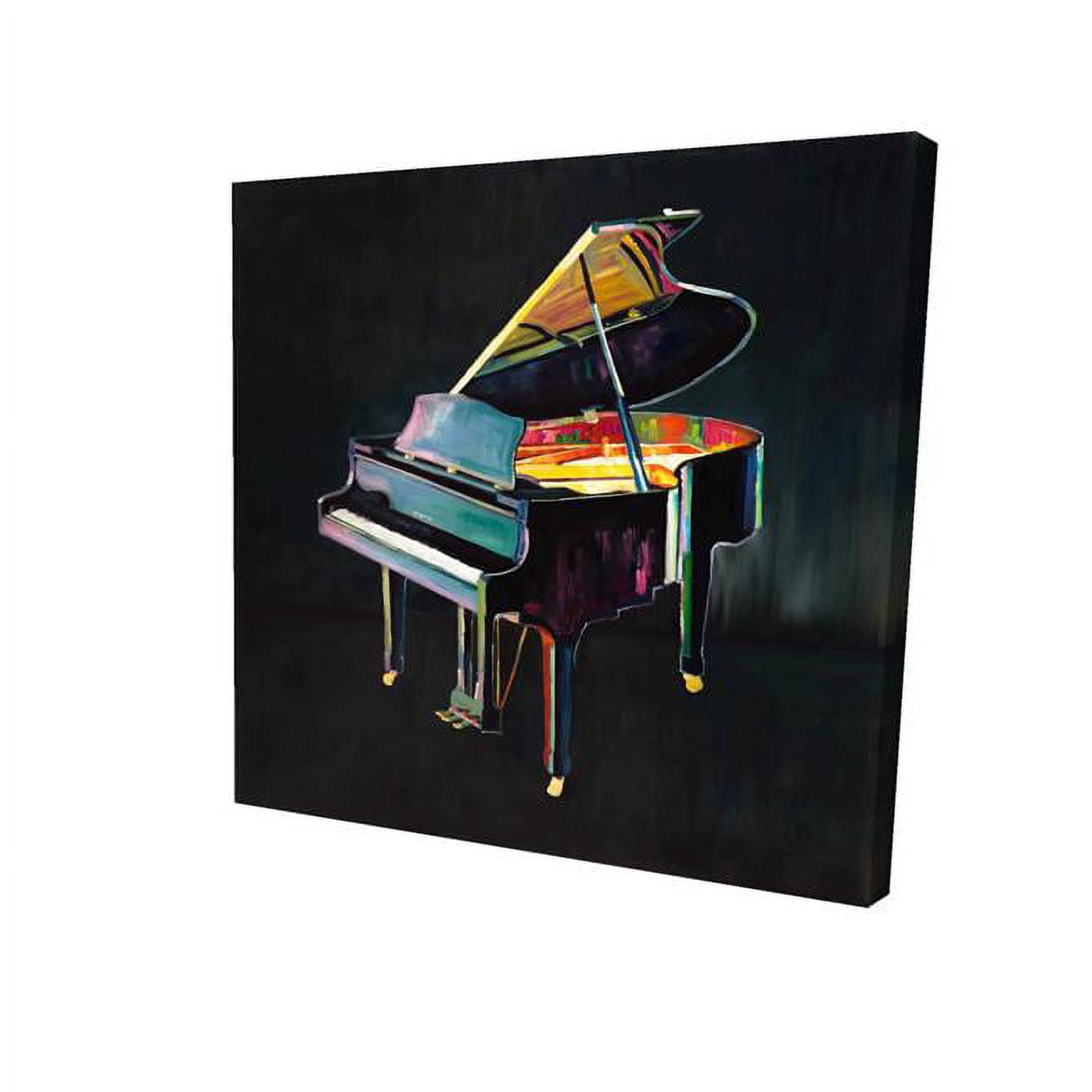 32 x 32 in. Colorful Realistic Piano-Print on Canvas