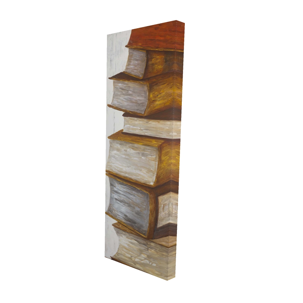 2080-4816-SL5 16 x 48 in. Pile of Books Canvas - Contemporary Still Life Home Decor