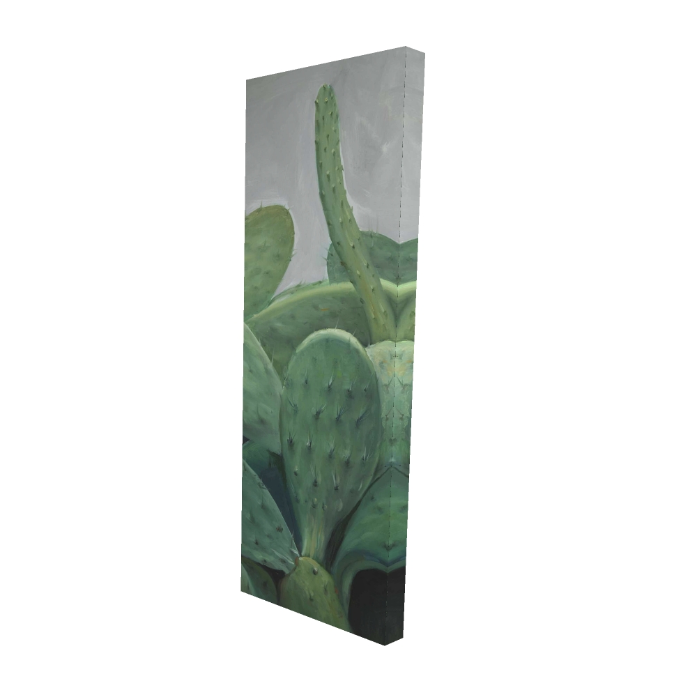 2080-4816-FL140 16 x 48 in. Cactus Bundle Exotic Gray Floral Botanical Canvas Home Decor